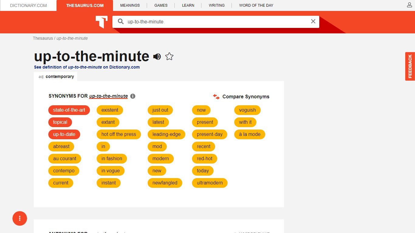 Synonyms of up-to-the-minute | Thesaurus.com